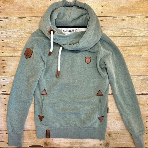 Naketano Hoodie Sweatshirt Darth Green Pullover - Picture 7 of 8